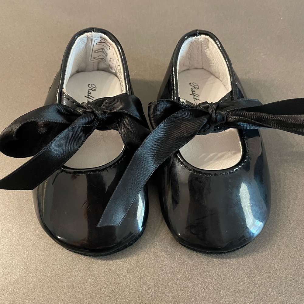 Ralph Lauren patent leather baby shoes